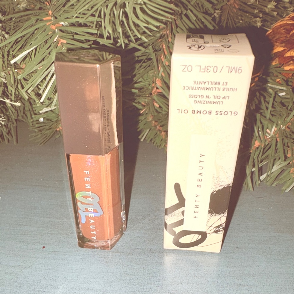 Fenty Gloss Bomb Oil Luminizing Lip Oil ‘N Gloss FUSSY .3oz /9mL FULL SZ NEW